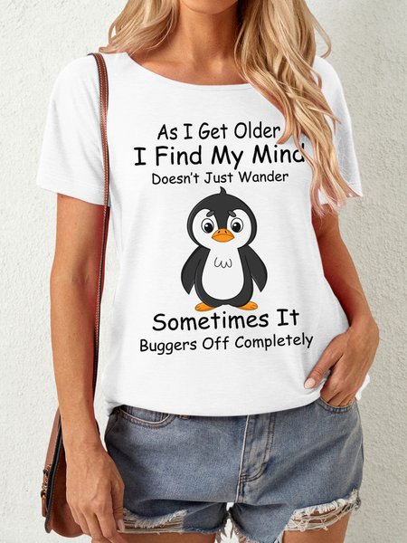 

Lilicloth X Manikvskhan As I Get Older I Find My Mind Doesn’t Just Wander Sometimes It Buggers Off Completely Women's T-Shirt, White, T-shirts