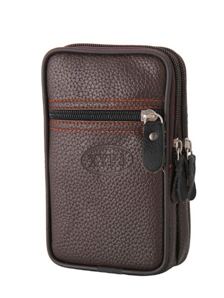 JFN Men's Retro Casual Small Waist Bag, Brown, Men's Bags