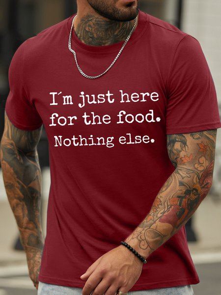 

Lilicloth X Hynek Rajtr I'm Just Here For The Food Nothing Else Men's T-Shirt, Red, T-shirts