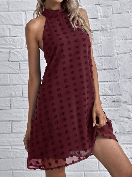 

Plain Simple Regular Fit Dress, Crimson, Dresses