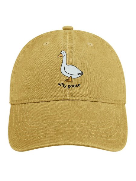 

Funny Silly Goose Denim Hat, Yellow, Men's Hats