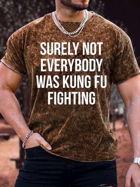 

Men's I Have Selective I Am Sorry You Were Not Selected Funny Graphic Printing Crew Neck Loose Casual Text Letters T-Shirt, Brown, T-shirts