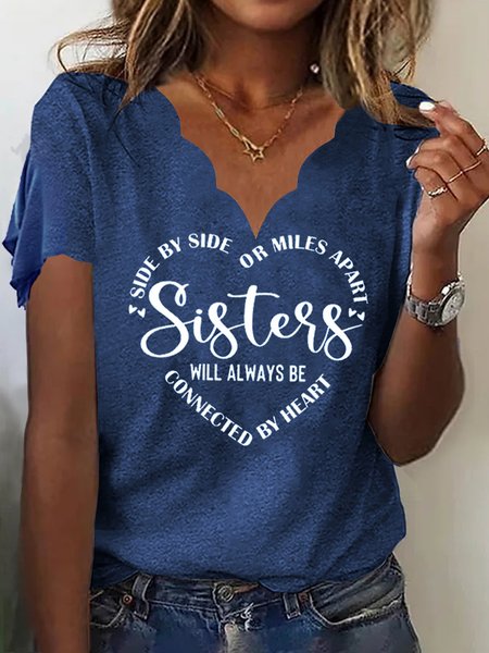 

Regular Fit Text Letters Casual T-Shirt, Blue, T-Shirts