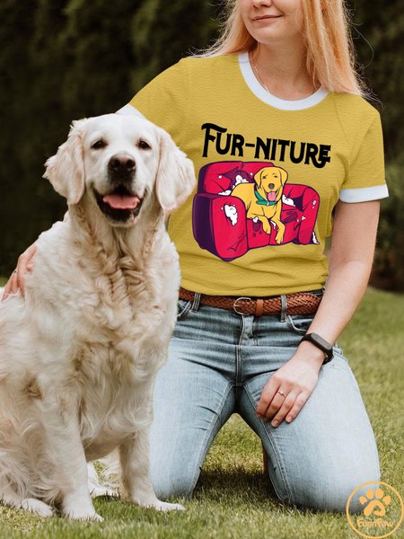 

Lilicloth X Funnpaw Women's Fur-Niture T-Shirt, Yellow, T-shirts