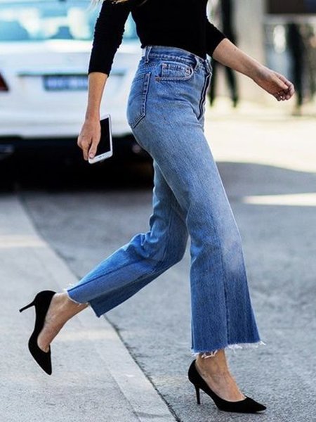 

Daily Urban Regular Fit Plain Denim Jeans, Blue, DENIM