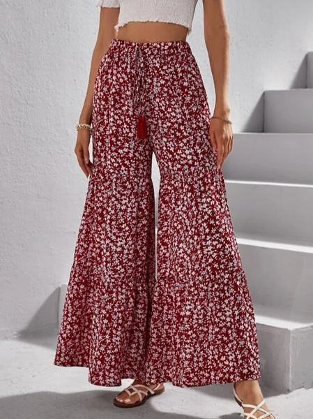 

Loose Star Vacation Pants, Red, Pants