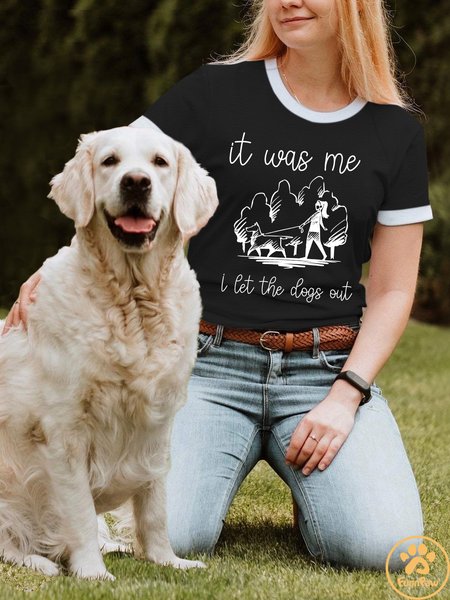 

Lilicloth X Funnpaw X Jessanjony It Was Me I Let The Dogs Out Women's T-Shirt, Black, T-shirts