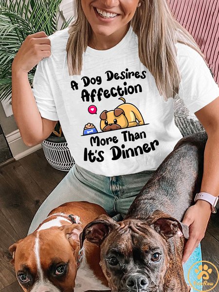 

Lilicloth X Funnpaw X Manikvskhan A Dog Desires Affection More Than Its Dinner Women's T-Shirt, White, T-shirts