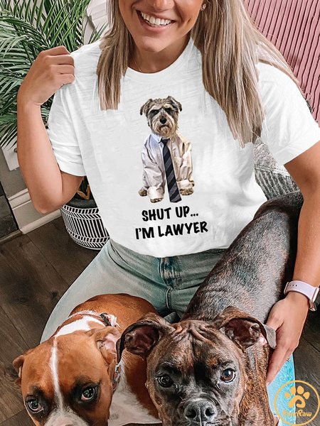 

Lilicloth X Funnpaw Women's Shut Up I'm A Lawyer T-Shirt, White, T-shirts
