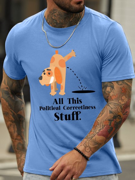 

Lilicloth X Ana All This Political Correctiness Stuff Men's T-Shirt, Light blue, T-shirts