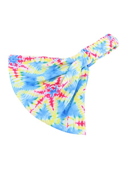Tie Dye Ombres Headbands Sports Yoga Bandanas, Yellow, Women Hair Accessories