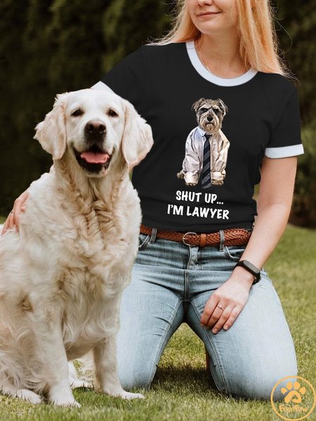 

Lilicloth X Funnpaw Women's Shut Up I'm A Lawyer T-Shirt, Black, T-shirts