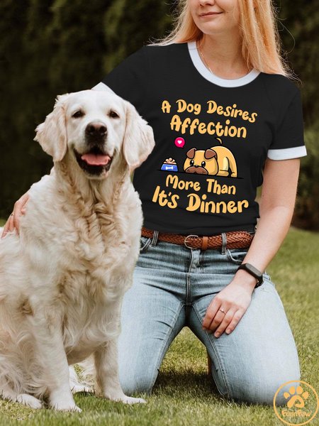 

Lilicloth X Funnpaw X Manikvskhan A Dog Desires Affection More Than Its Dinner Women's T-Shirt, Black, T-shirts