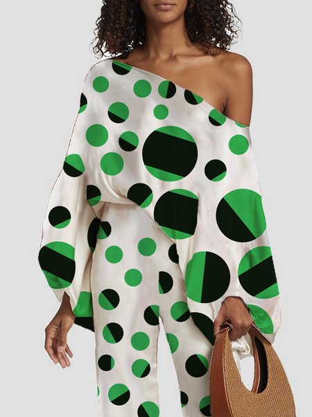 

Daily Regular Fit Elegant Cold Shoulder Shirt, Green, Blouses and Shirts
