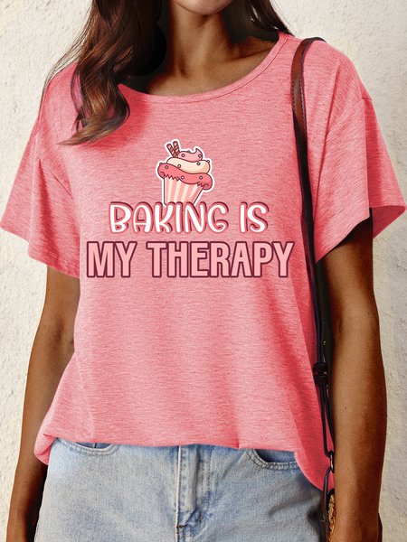 

Lilicloth X Paula Baking Is My Therapy Women's T-Shirt, Red, T-shirts