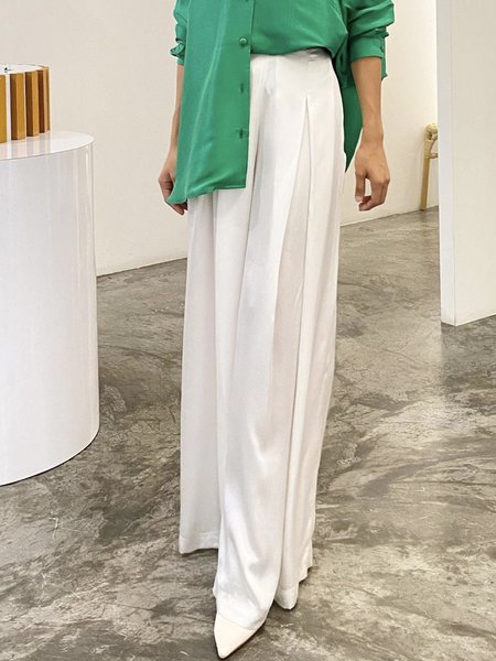 

Daily Long Elegant Regular Fit Pants, White, Pants