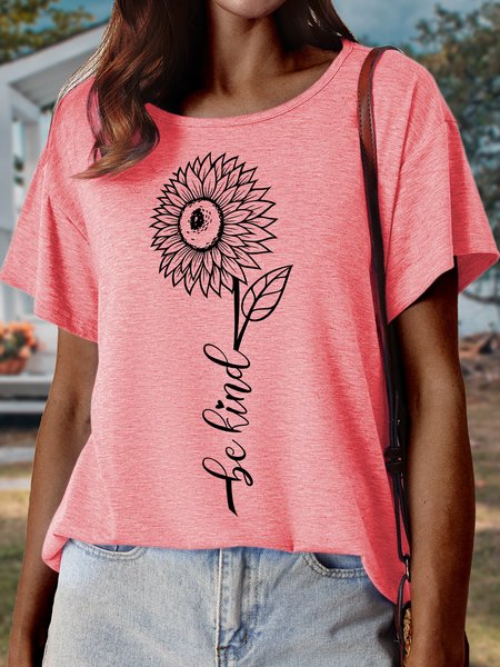 

Lilicloth X Ana Sunflower Be Kind Women's T-Shirt, Red, T-shirts