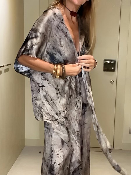 

Abstract Loose Vacation Kimono, As picture, Others