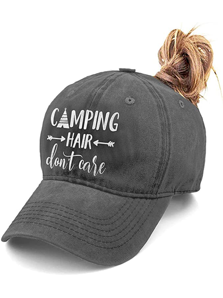 

Camping Hair Don't Care Denim Hat, Deep gray, Women's Hats