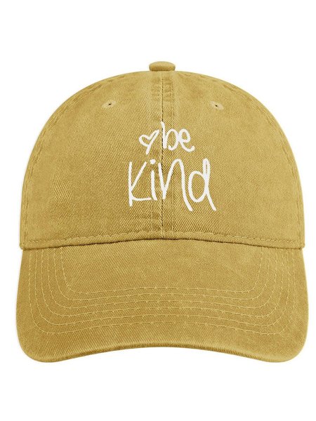 

Women's Be kind Denim Hat, Yellow, Women's Hats