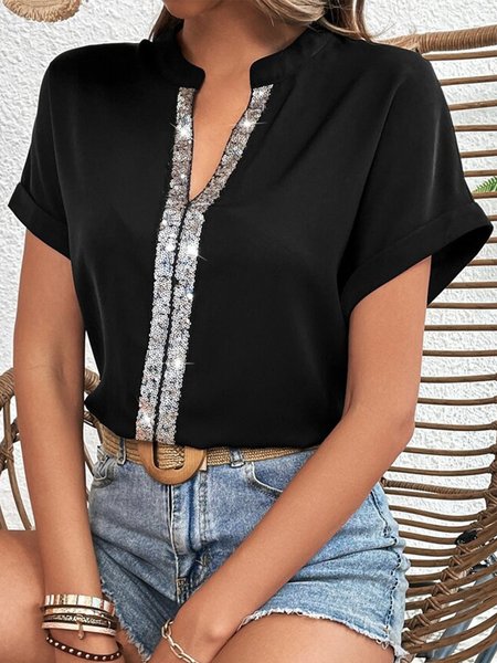 

Plain Casual Shirt, Black, Shirts & Blouses