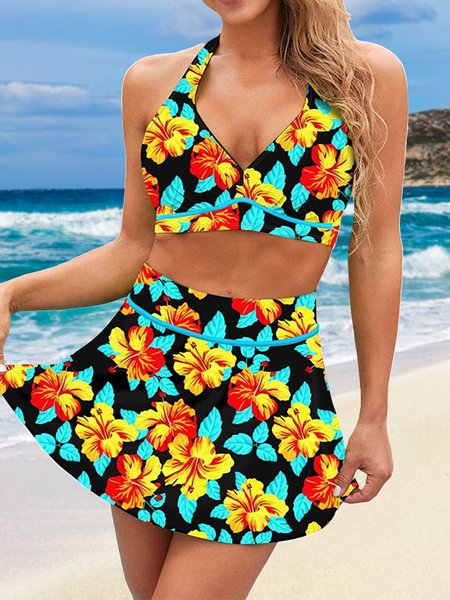 

Printing Abstract Vacation Bikini, Yellow, swimwear>>Bikini Sets