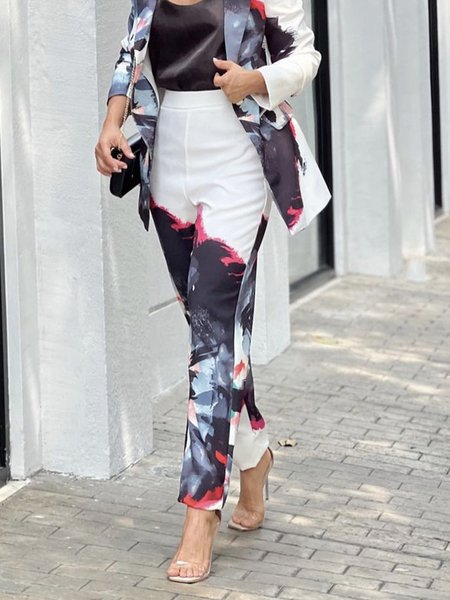 

Urban Abstract Regular Fit Fashion Pants, As picture, Pants