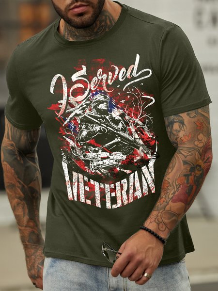 

Lilicloth X Cadzart I Served Veteran Men's T-Shirt, Army green, T-shirts