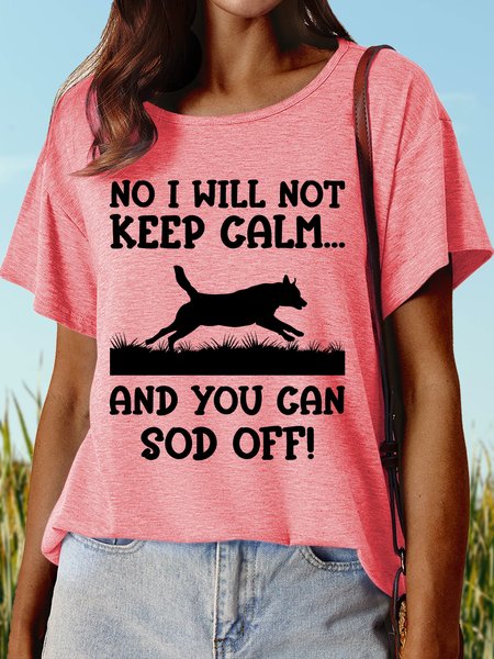 

Lilicloth X Jessanjony No I Will Not Keep Calm And You Can Sod Off Women's T-Shirt, Red, T-shirts