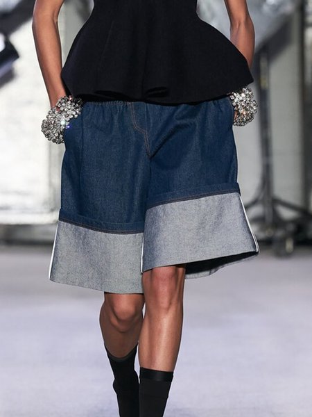 

Denim Casual Denim Shorts, Blue, Denim Shorts