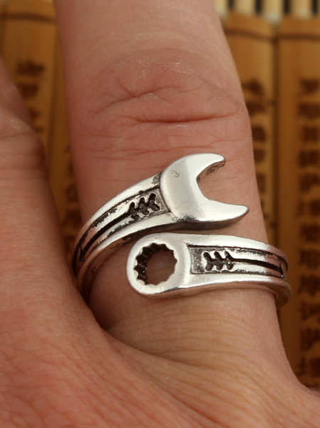 

Wrench Tool Open Ring, Silver, Rings