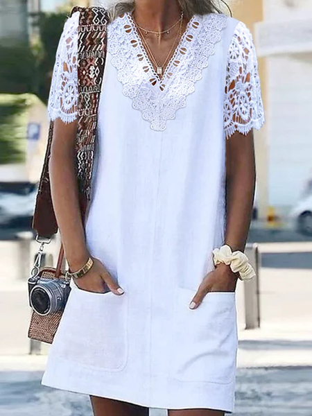 

Linen Loose Cotton And Linen Dress, White, Dresses
