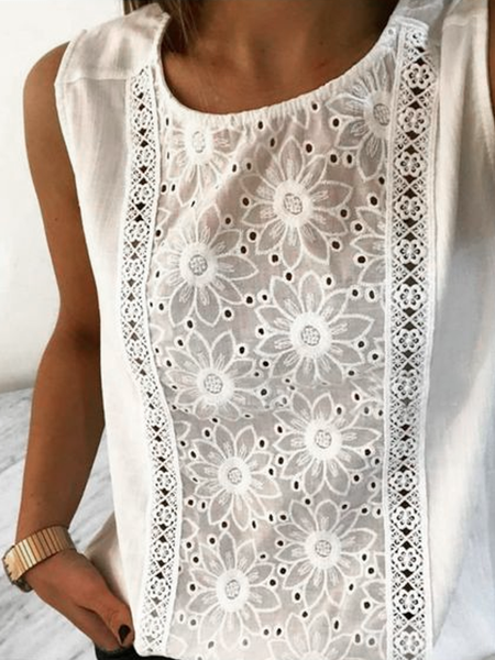 

Cotton And Linen Loose Linen Tank Top, White, Clothing