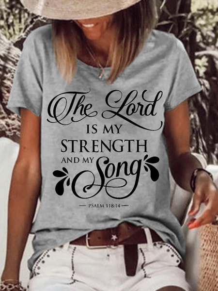 

Women’s Bible Casual Loose T-Shirt, Gray, T-shirts