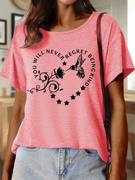 

Lilicloth X Y You Will Never Regret Being Kind Women's T-Shirt, Red, T-shirts
