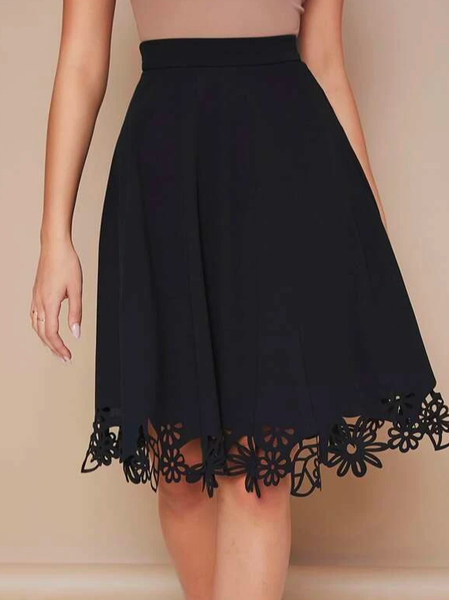 

Urban Devore Loose Plain Skirt, Black, Skirts