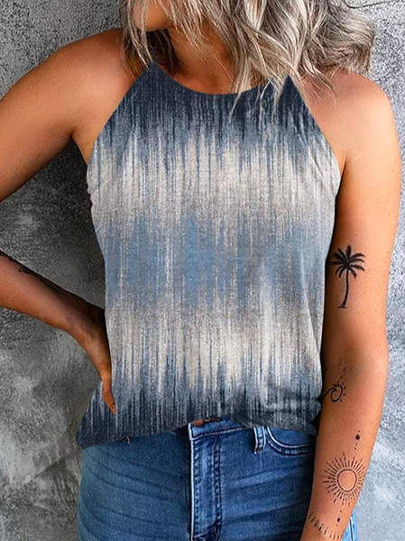 

Casual Spaghetti Loose Ombre Tank Top, Blue, Tanks & Camis