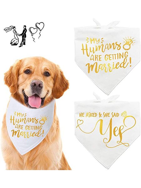Lilicloth X Funnpaw Pet Text Letters Print Bib, Color6, Pet Clothes
