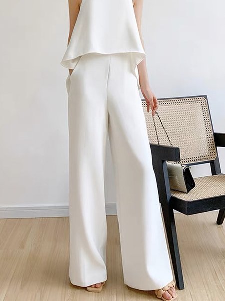 

Urban Plain Regular Fit Fashion Pants, White, Pants