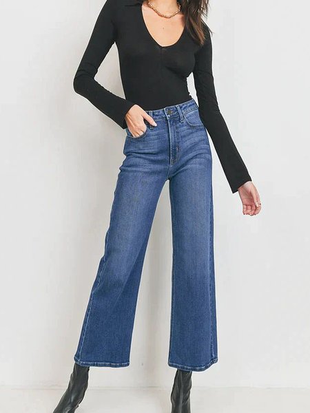 

Casual Denim Regular Fit Jeans, Blue, Jeans