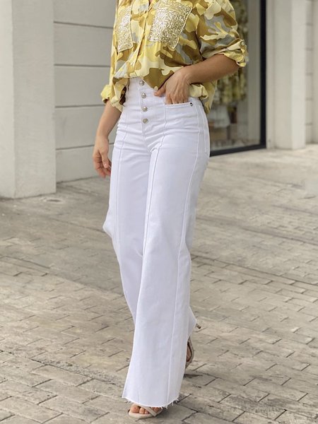

Plain Urban Regular Fit Jeans, White, Jeans