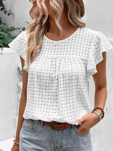 

Butterfly Sleeve Schiffy Blouse, White, Shirts & Blouses