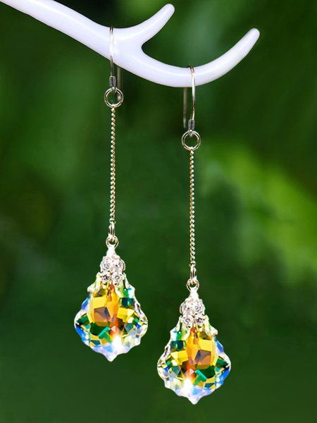

Casual Ombre Irregular Austrian Crystal Earrings Daily Holiday Dress Jewelry, Multicolor, Earrings