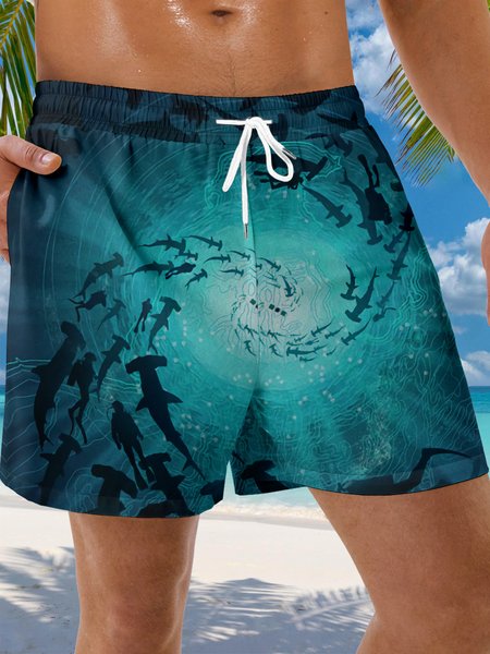 

Manta Drawstring Beach Shorts, Blue, Men's shorts