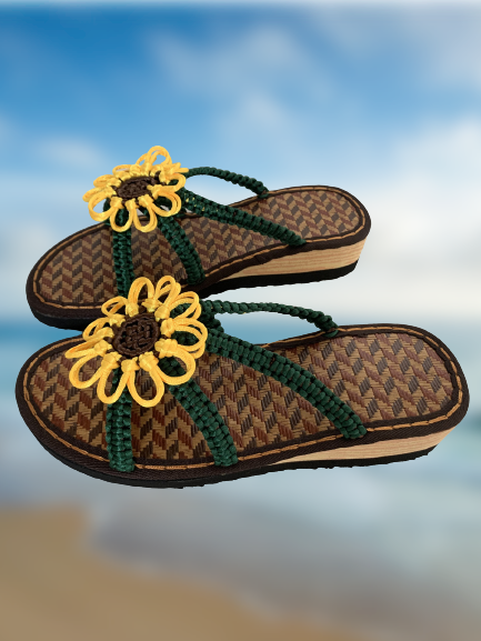 

Sunflower Breathable Heat Dissipating Woven Slippers, As picture, Sandals
