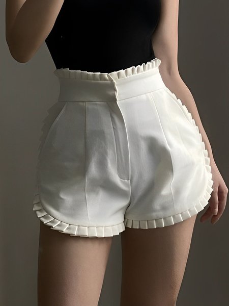 

Regular Fit Urban Plain Daily Shorts, Off white, Shorts