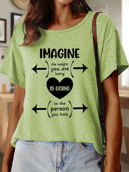 

Lilicloth X Manikvskhan Imagine The Weight You Are Losing Is Going To The Person You Hat Women's T-Shirt, Green, T-shirts