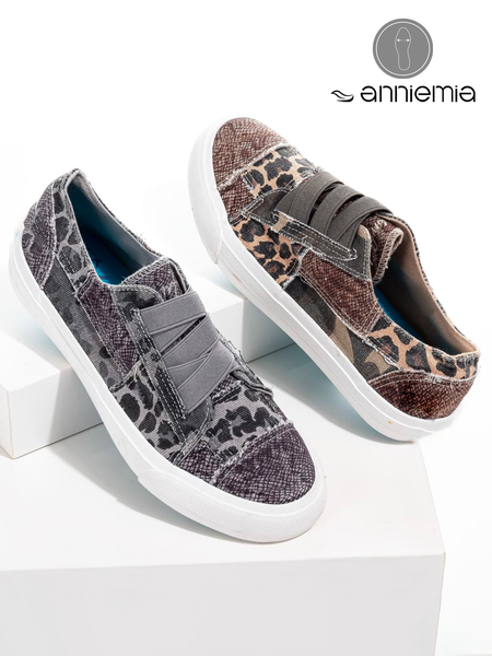 

Khaki Leopard Camouflage Casual Slip-ons, Sneakers