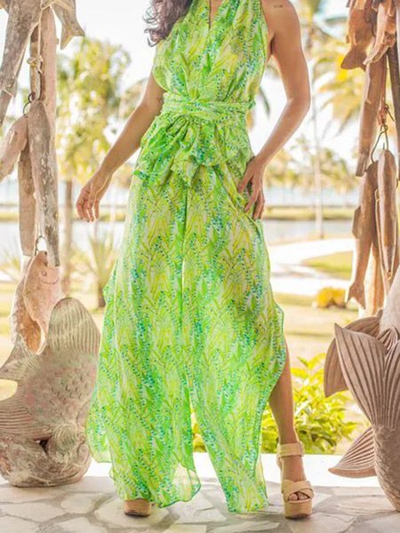 

Floral Regular Fit Elegant Fashion Pants, As picture, Pants