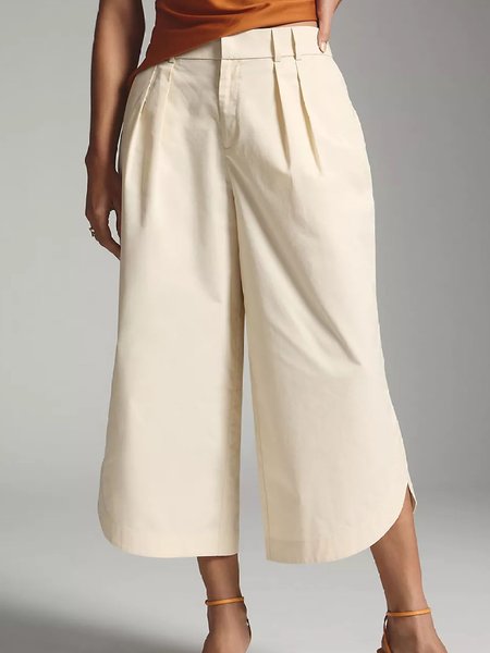 

Loose Cotton Casual Pants, Apricot, Pants